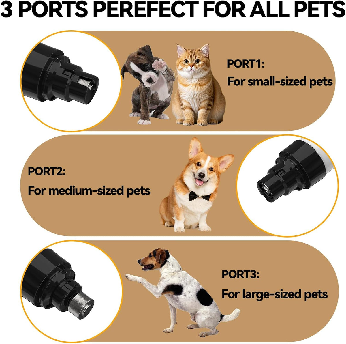Silent Paws Quiet Pet Nail Grinder, 2 Replacement Heads