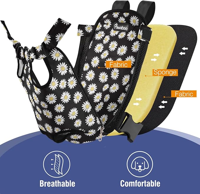 Pawaboo Adjustable Dog Carrier Purses, Pet Front Cat Travel Bag Dog Carrier - Image 5