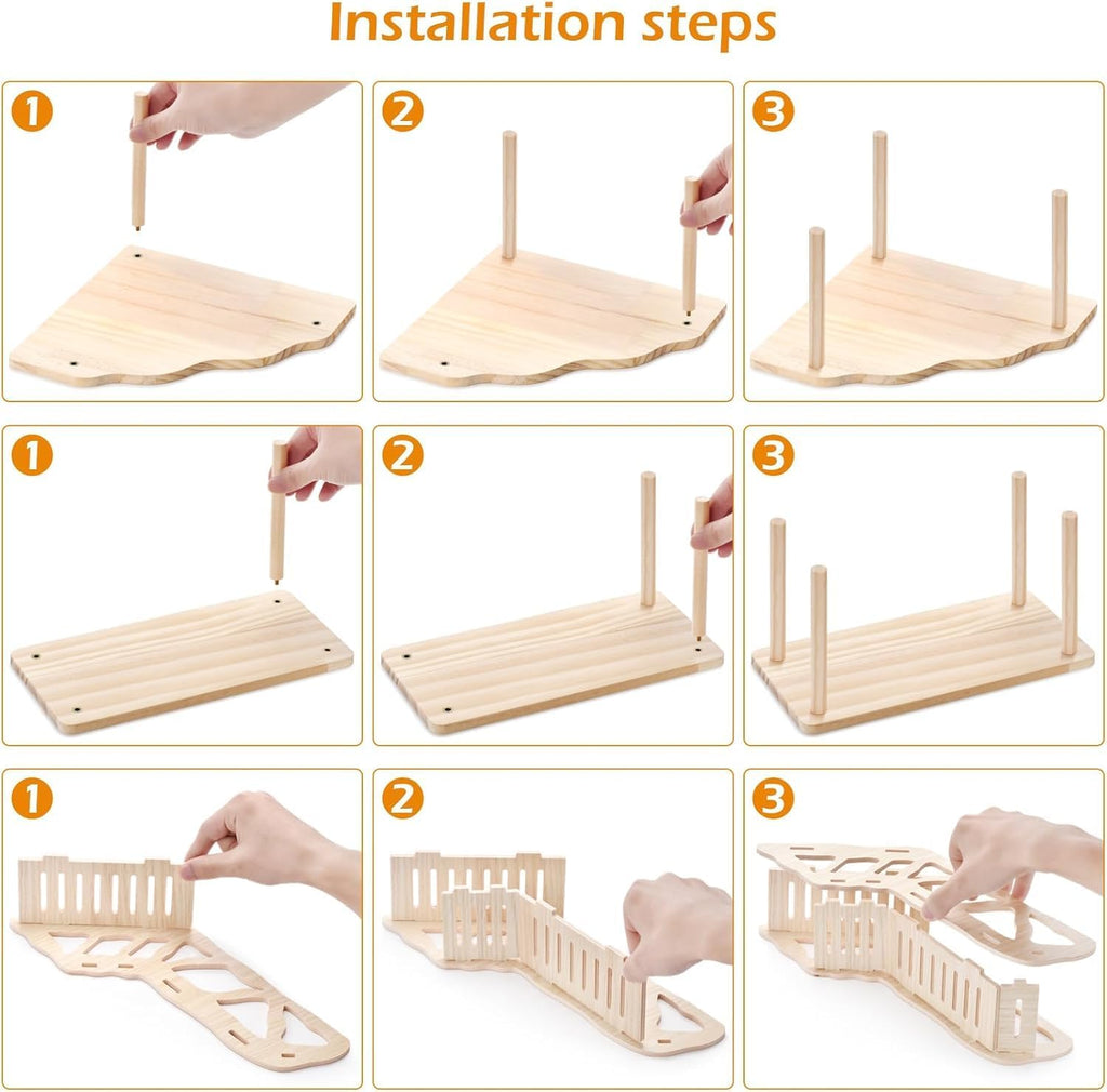 Hamster Platform 3-Piece，Hamster Cage Accessories toy Set