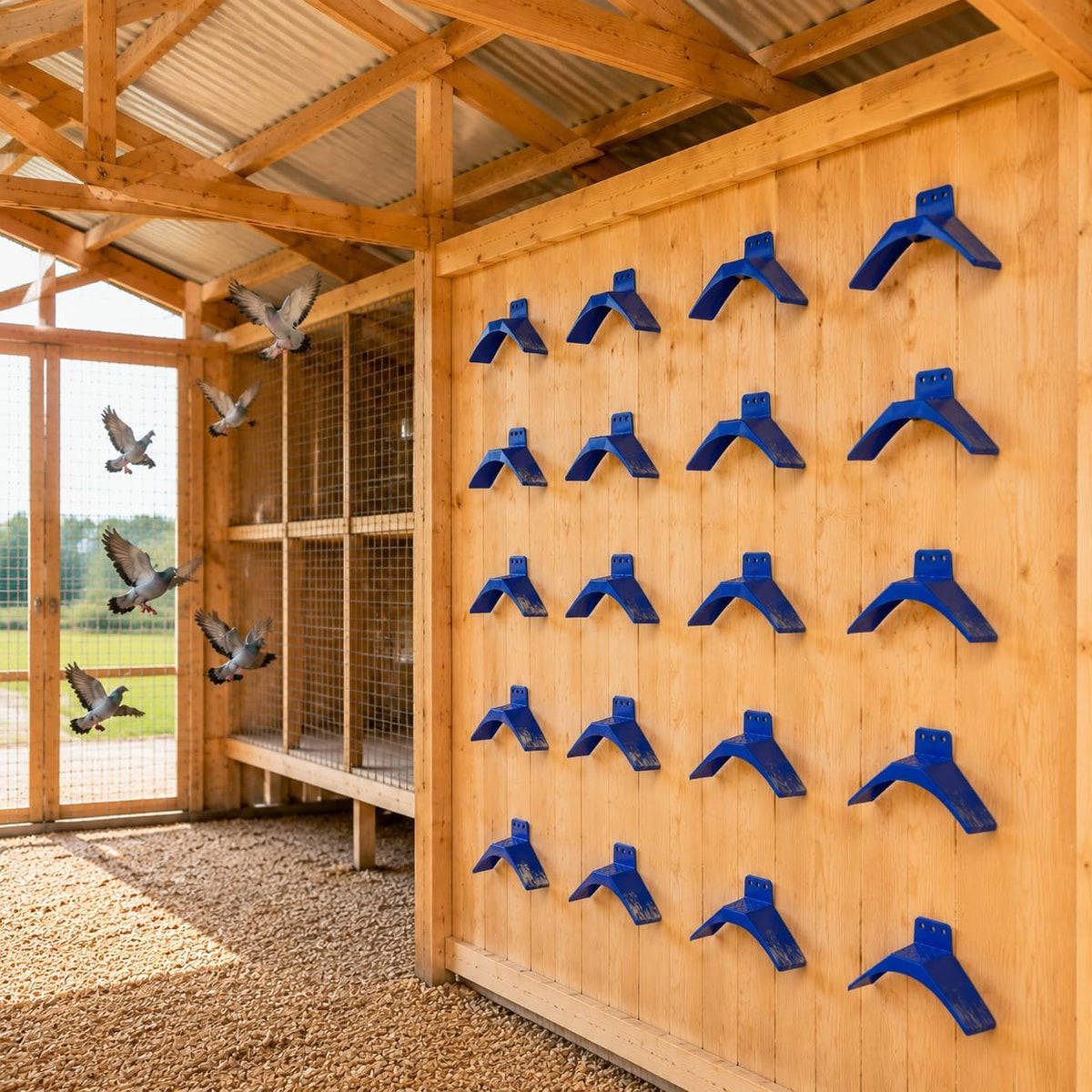 Coloch 20 Pcs Dove Rest Stand, Lightweight Pigeon Perches Plastic Birds Roost Holder, Pigeons Dwelling Frame Birdcage Accessories for Parrots and Other Birds