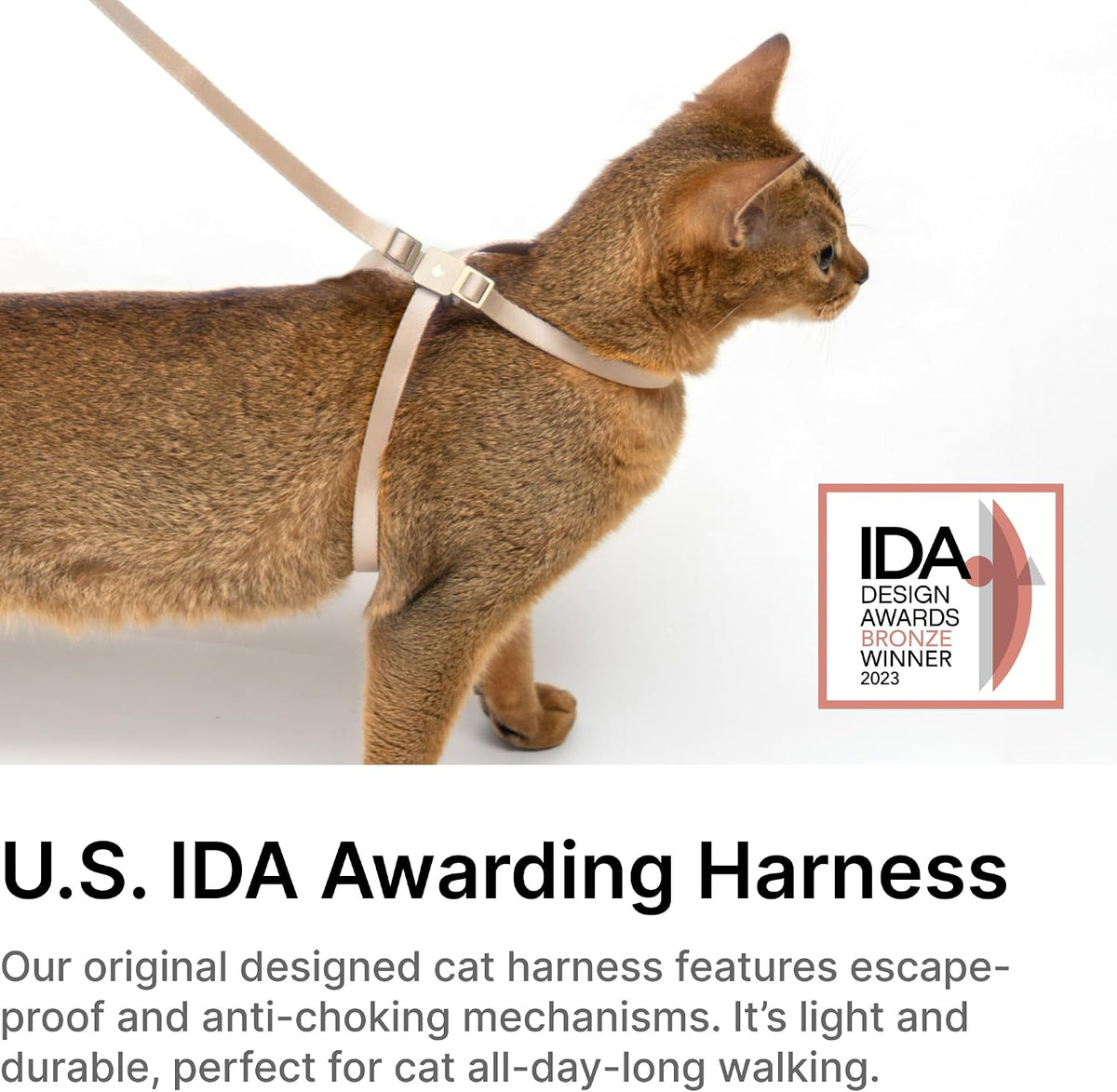 Cat Harness Escape-Proof Anti-Choking Adjustable, Blurple