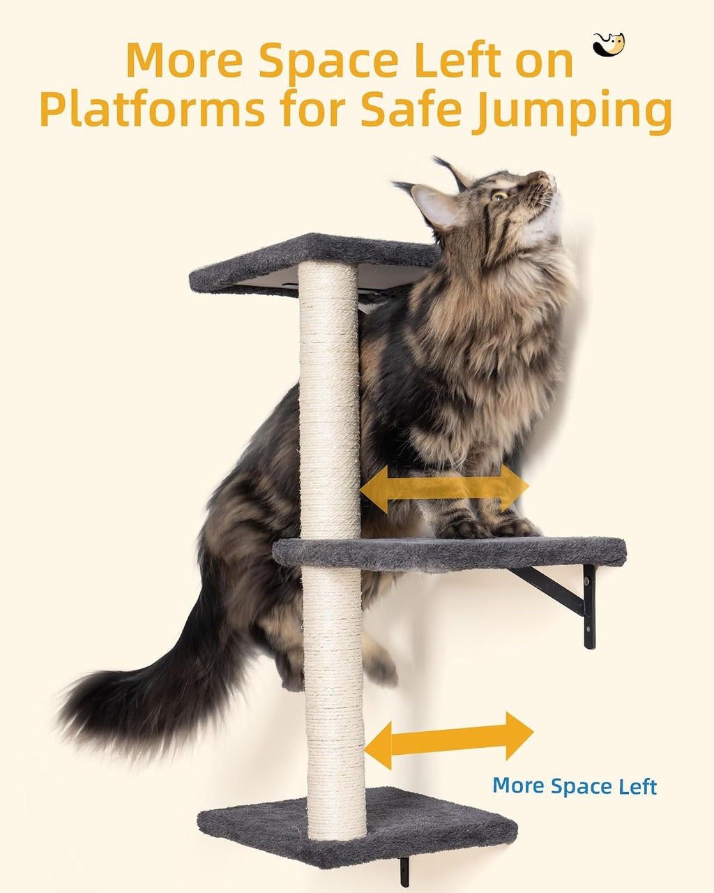 Aechonow Heavy Duty Cat Wall Shelves for Large Cats, 5-in-1 Cat Furniture