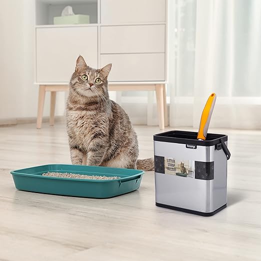 Universal Cat Litter Scoop Holder, Stainless Steel Small Portable Cat Litter - Image 6