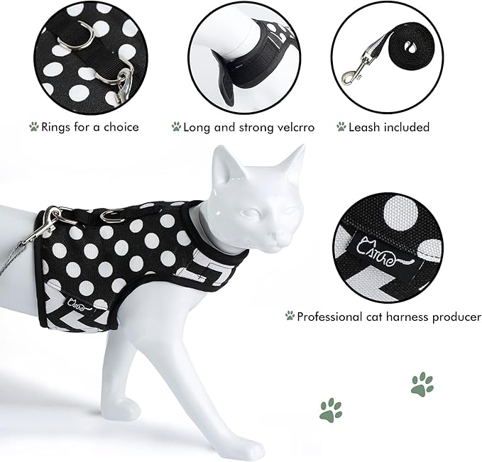Cat Harness and Leash for Walking Escape Proof, Adjustable Cat Vest Harness - Image 6