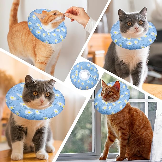 Cat Cone Collar Soft, Adjustable Cat Recovery Collars Kitten Cones to Stop - Image 7