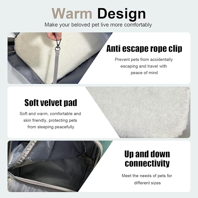 2-in-1 Pet Carrier Backpack for Two Cats or One Dog - Image 3