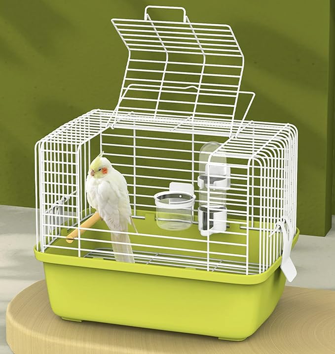 Portable Bird Travel Carrier Cage – 360° Full View Wire Carrier by Misyue