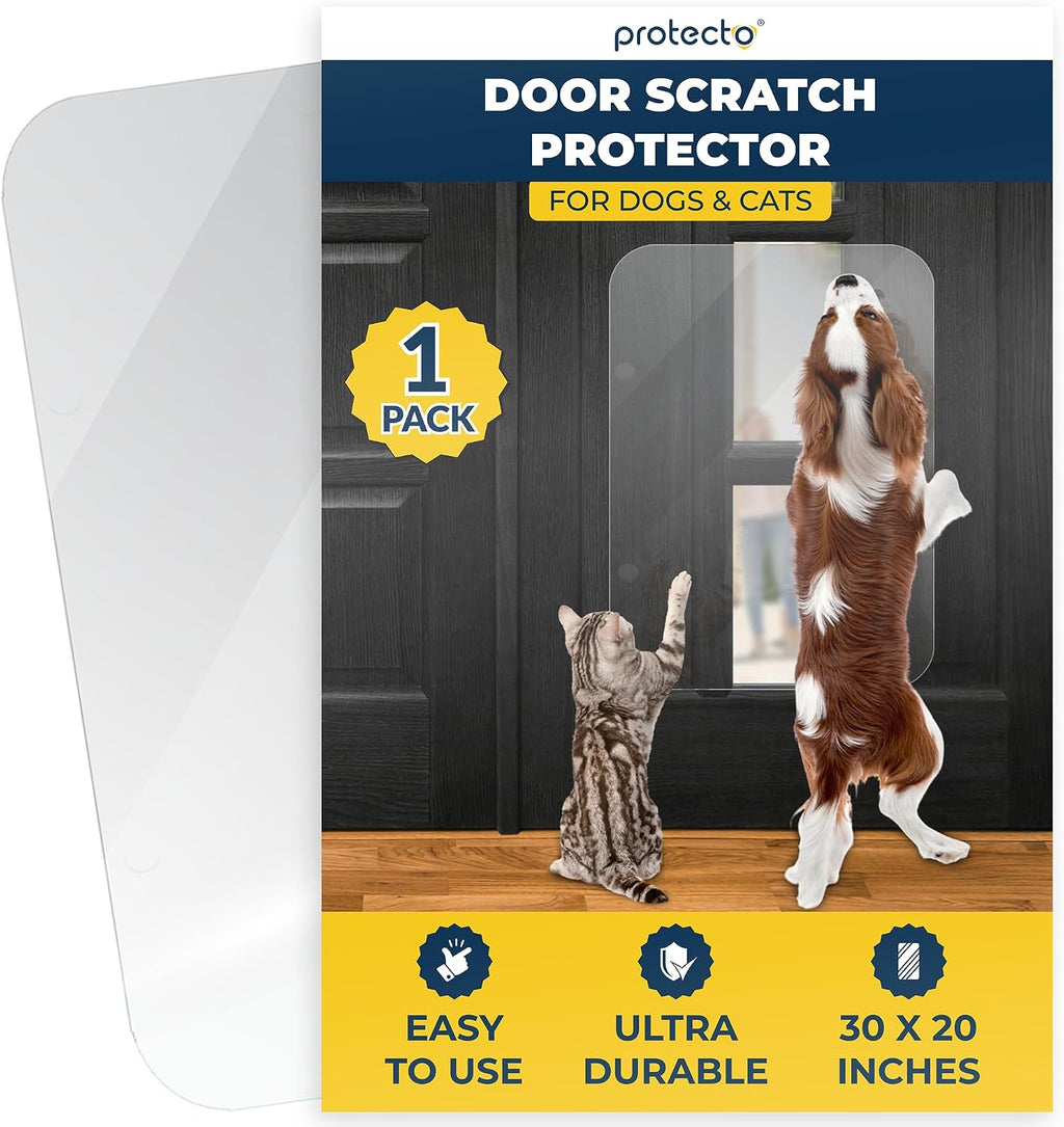 PROTECTO Door Protector from Dog Scratching, 30x20 - Door Scratch Guard