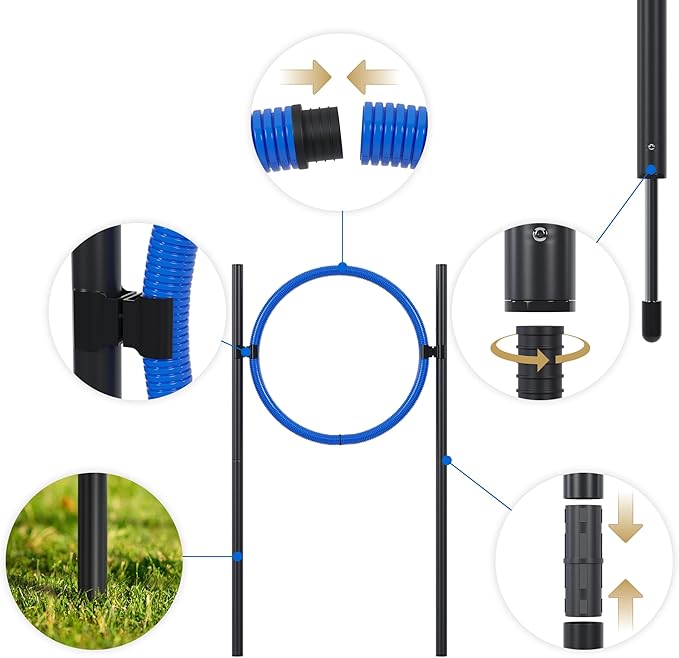 Dog Agility Course Backyard Set Complete Dog Agility Equipment - Image 9