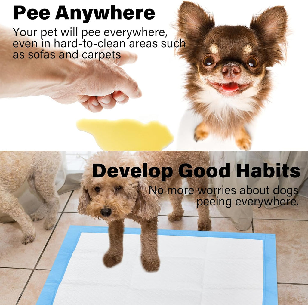 Disposable Pads for Changing Diapers with Super Absorbent and Leak Proof, 17"x 24" 4-Layer Quick Dry Pet Pads for Dogs Pee Training,Soft for Newborn Baby and Incontinence Adults -Blue(50P)