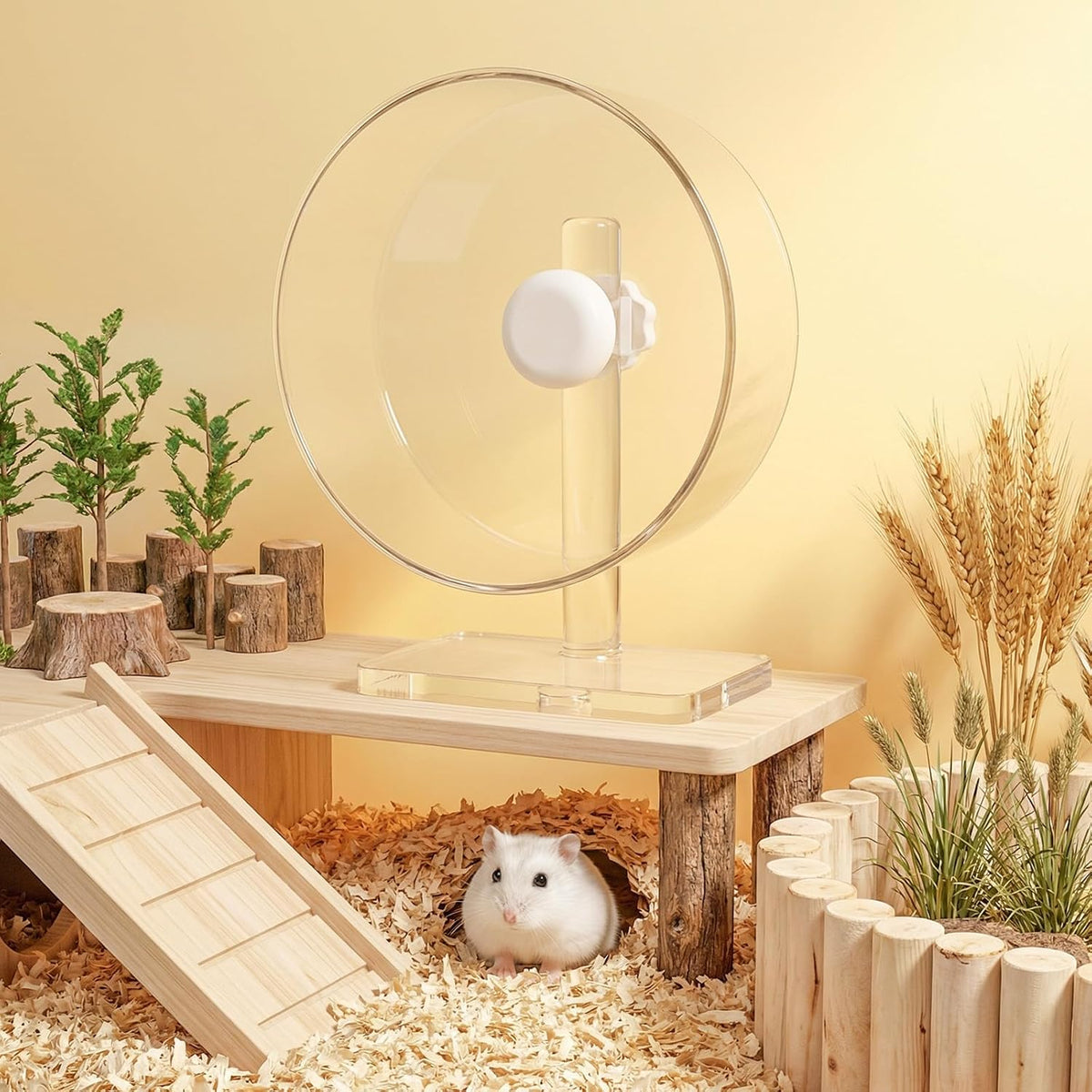 9.5" Silent Hamster Wheel - Clear Running Wheel