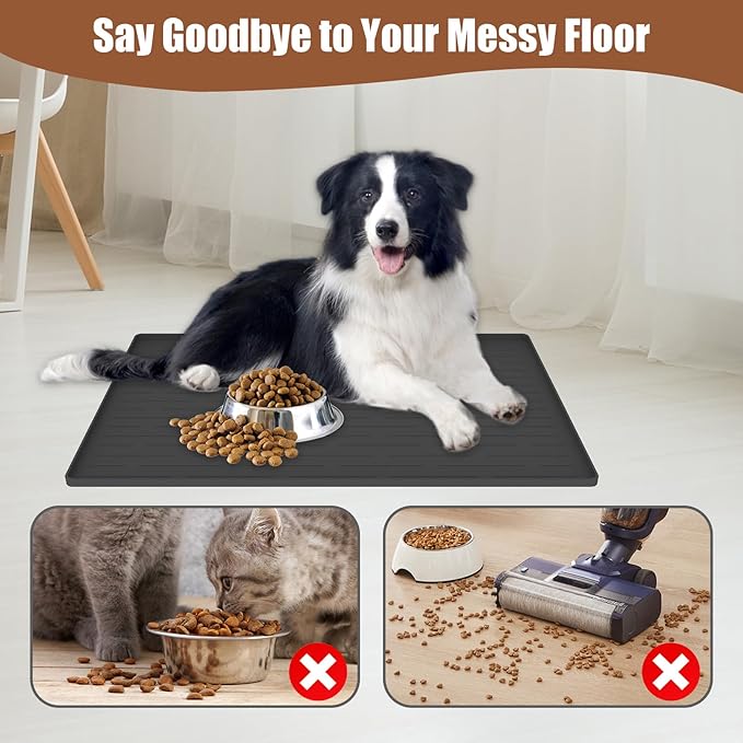 18"x12" Dog Food Mat, Silicone Dog and Cat Mats - Image 6