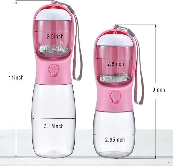 Dog Water Bottle with Food Container, Travel Puppy Water Bowl, Portable Pet - Image 3