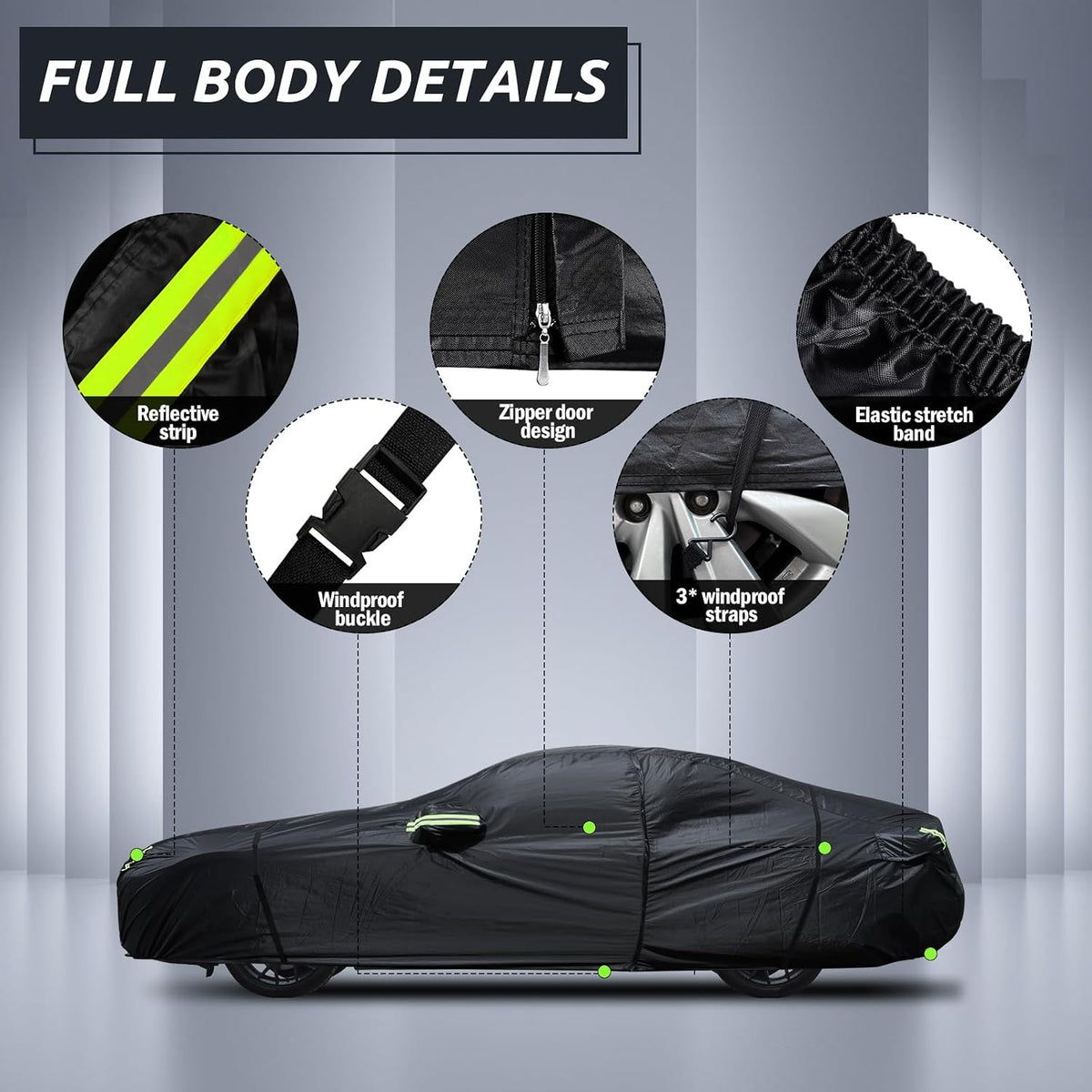 Car Cover Multi-Layer Fit for Ford Mustang 1994-2026,Chevy Camaro 2010-2026