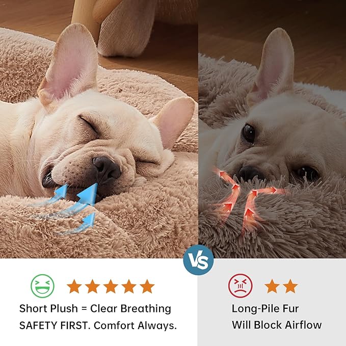 OhGeni 27 inches Calming Donut Dog & Cat Bed - Image 2