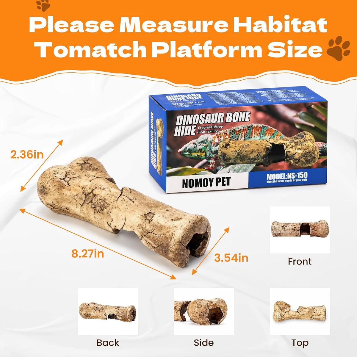 Leopard Gecko & Bearded Dragon Hide, Reptile Hideout Cave