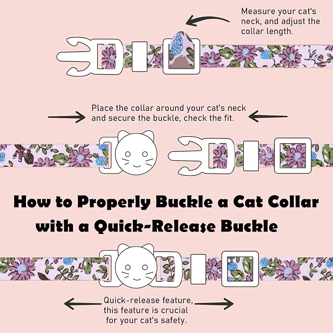 2 Pack Cotton Breakaway Cat Collars Set - Image 3