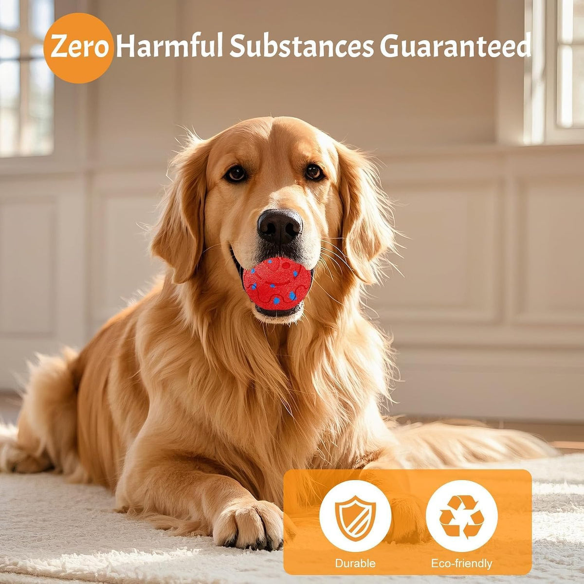 Interactive Smart Dog Toy, Automatic Moving, Bouncing Ball, E-TPU Material