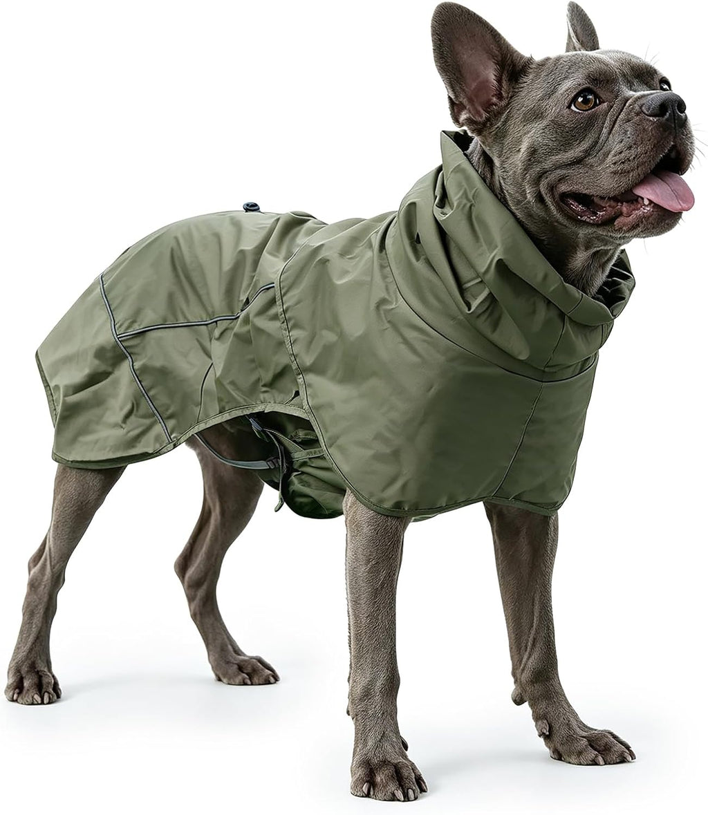 Waterproof Dog Raincoat, Windproof Puppy Rain Coat Jacket with Mesh Lining