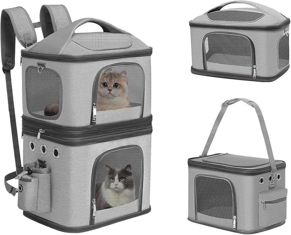 HOVONO Detachable Double Cat Backpack Carrier for 2 Pets