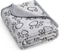 Stuffed® Premium Soft Dog Blanket Washable, 40"x32" Cat Blanket for Indoor Cats Large Medium Small Dog Puppy Essentials (Grey)