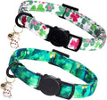 Elegant little tail St Patrick's 2 Pack Cat Collar- Trefoil Print Cotton by Elegantlittletail