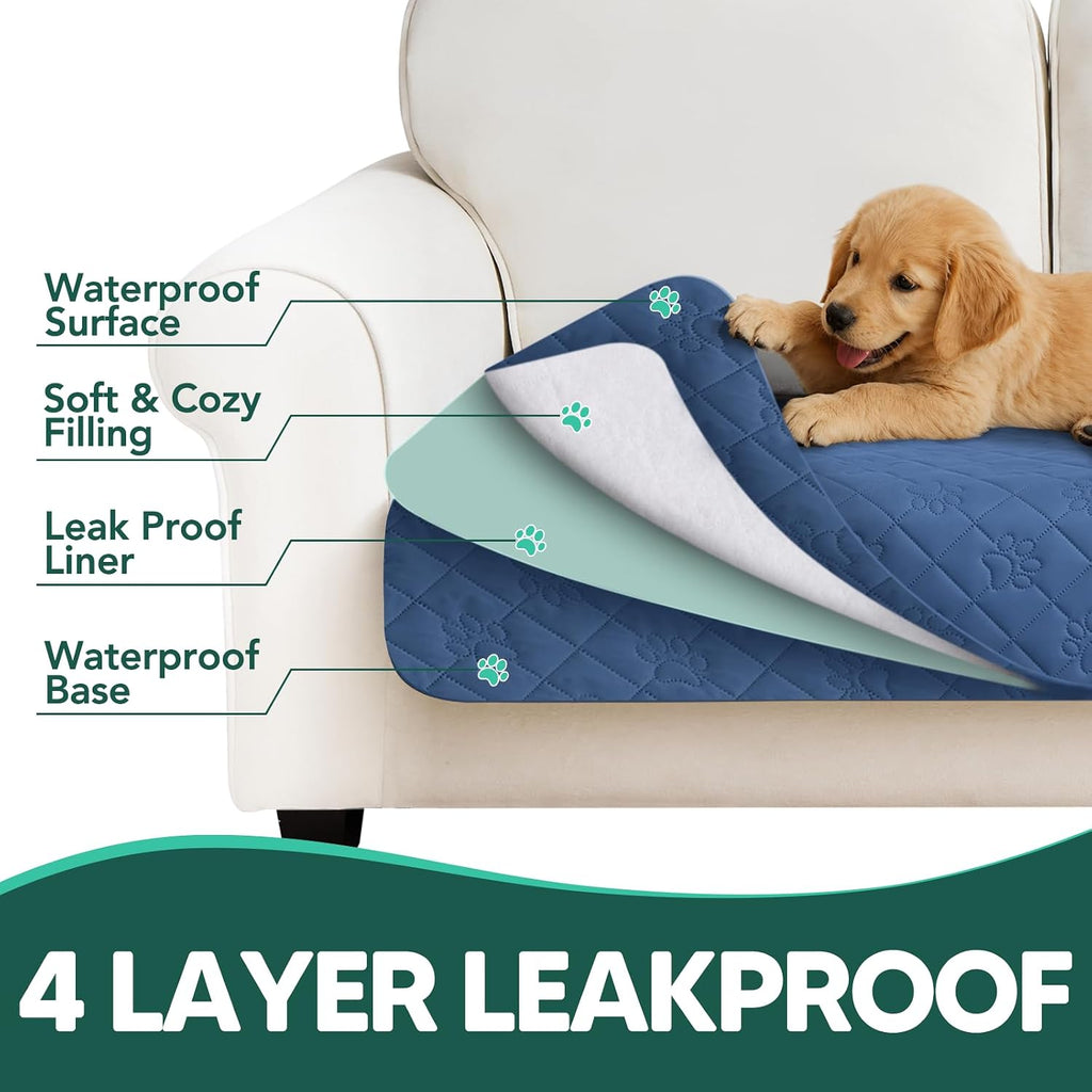 PAWFINITY Waterproof Bed Cover for Dogs, Pet Blanket for Mattress Washable