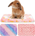 3PCS Guinea Pig Bed, Soft Rabbit Bedding, Fleece Bunny Mat