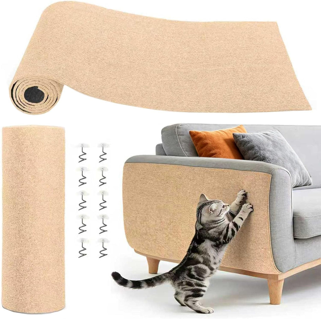 Cat Scratchers for Indoor Cats, Self-Adhesive Scratch Pad 78.7"x15.8"
