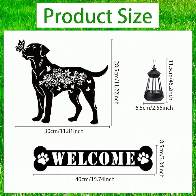 Labrador Metal Garden Stakes Yard Decor - Image 2