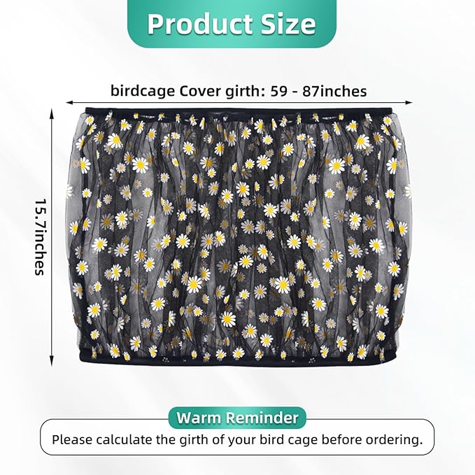 Bird Cage Seed Catcher, Seed Catcher Guard Net Cover, Parrot Nylon Mesh Net - Image 7