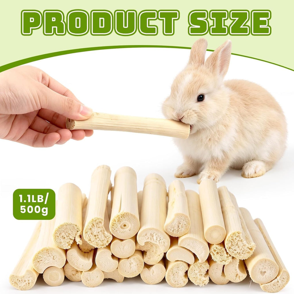 2.5 LB Sweet Bamboo Sticks Bulk Pack for Rabbits Small Animals