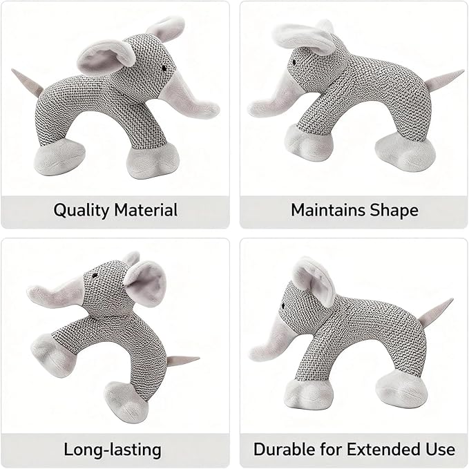 Linen Safari Companions, Squeaky Dog Chew Animals, - Image 4