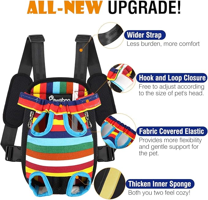 Pawaboo Pet Carrier Backpack, Adjustable Pet Front Cat Dog Carrier Backpack - Image 4