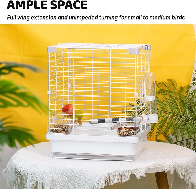 14.6" Portable Travel Bird Cage, Parrot Cage, Ample Room - Image 4