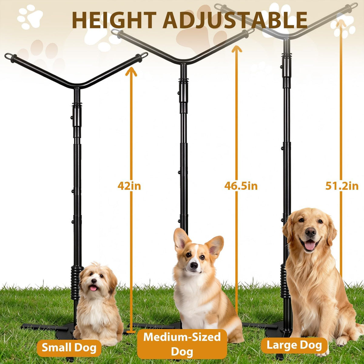 Y-Shaped Tether Outdoor Dog Rope Toy with 4 Tug Rope Toys