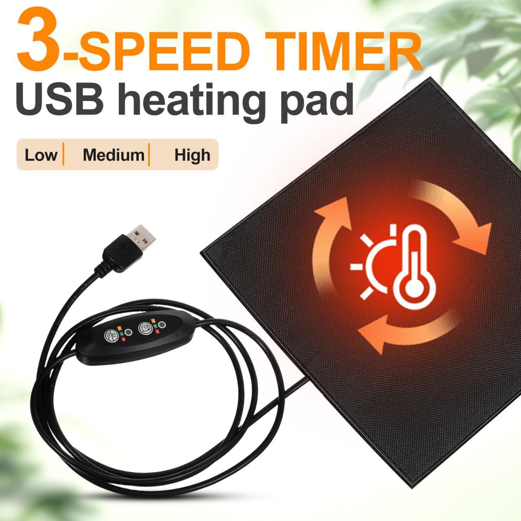 BESPORTBLE USB Heating Pad for Small Pets Hamster Reptile Heat Mat 5.5 Inch Thermal Insulation Mat for Rabbits Birds Chinchillas Winter Warm Cushion
