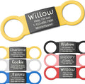 Anavia Slide On Silent Pet ID Tags, S/M/L/XL Personalized Black Stainless Steel by Anavia