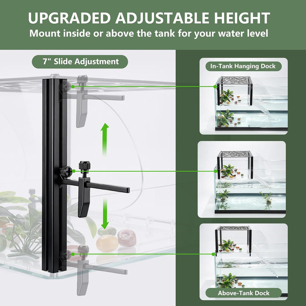 Adjustable Height Turtle Basking Platform for 40B/65/75/90/125/150Gal Tank