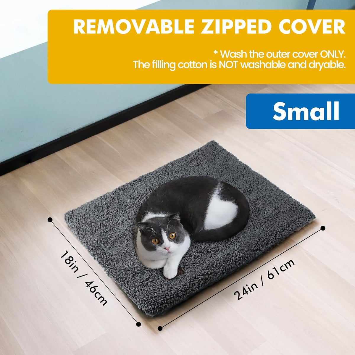 Mora Pets Self Warming Cat Bed Self Heating Cat Dog Mat Pet Pad Extra Warm