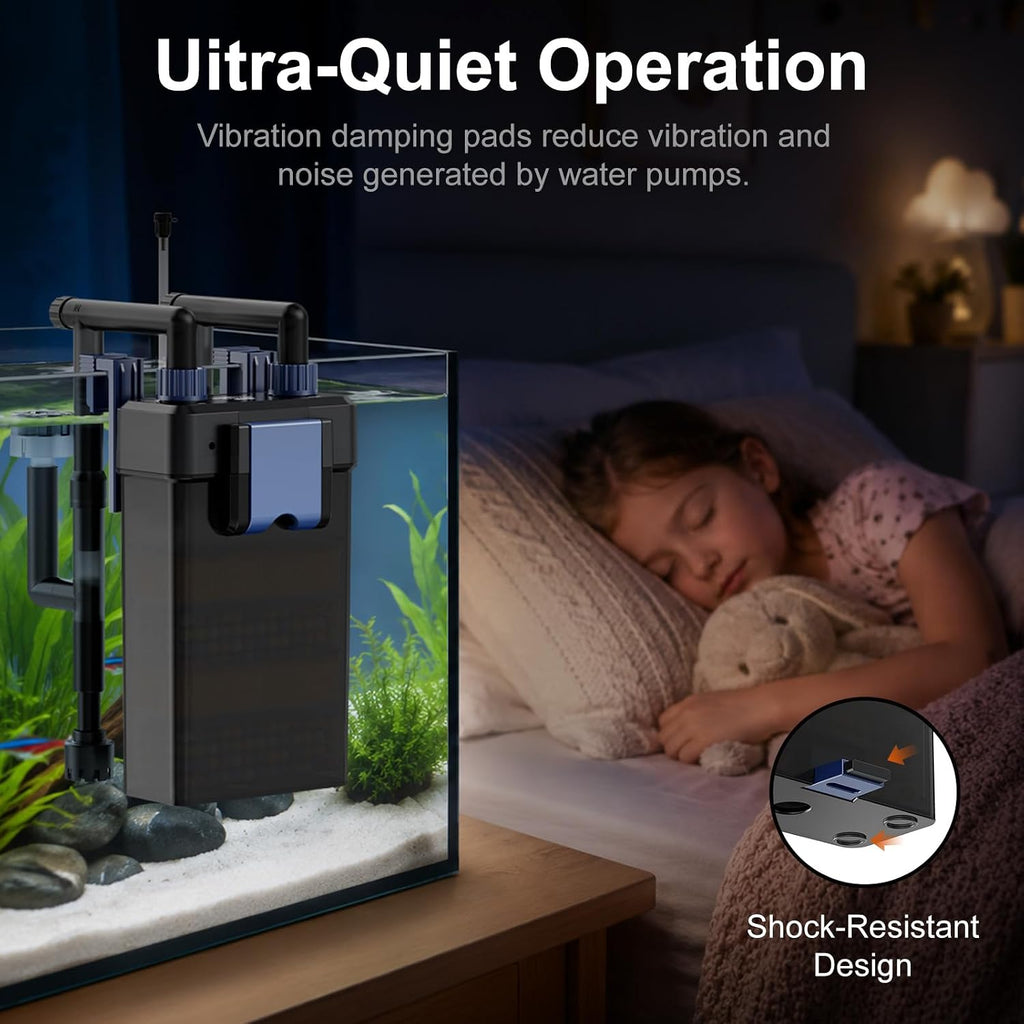Hang-On-Back Aquarium Filter (8W, 14-26 Gal)