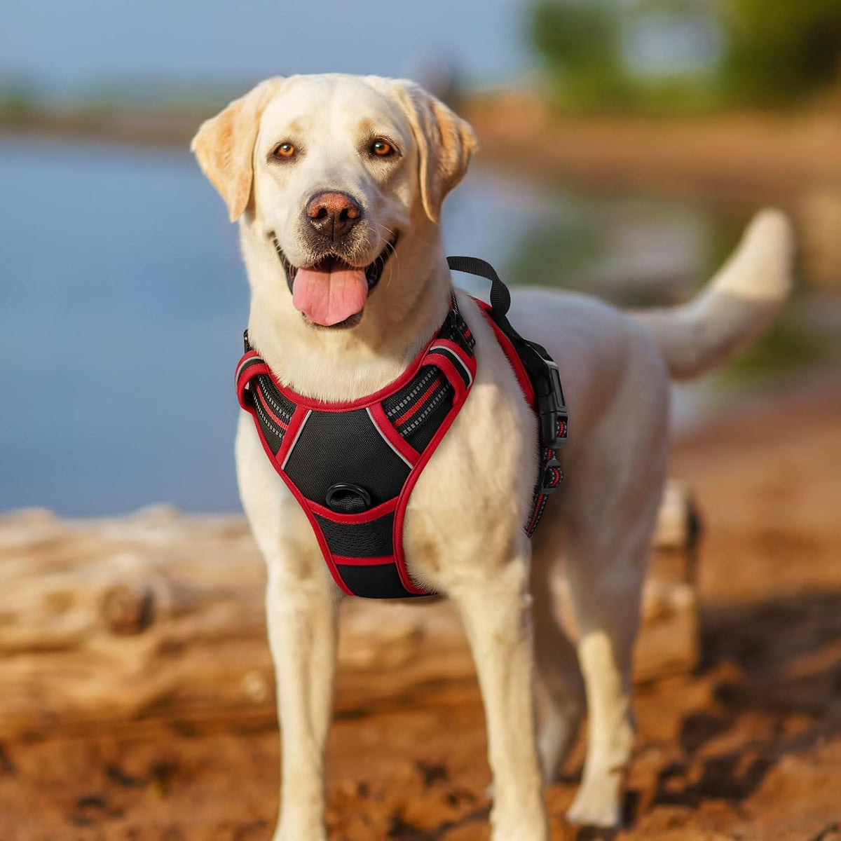 rabbitgoo Dog Harness, No Pull for Large Dogs with 2 Leash Clips, Pet Vest