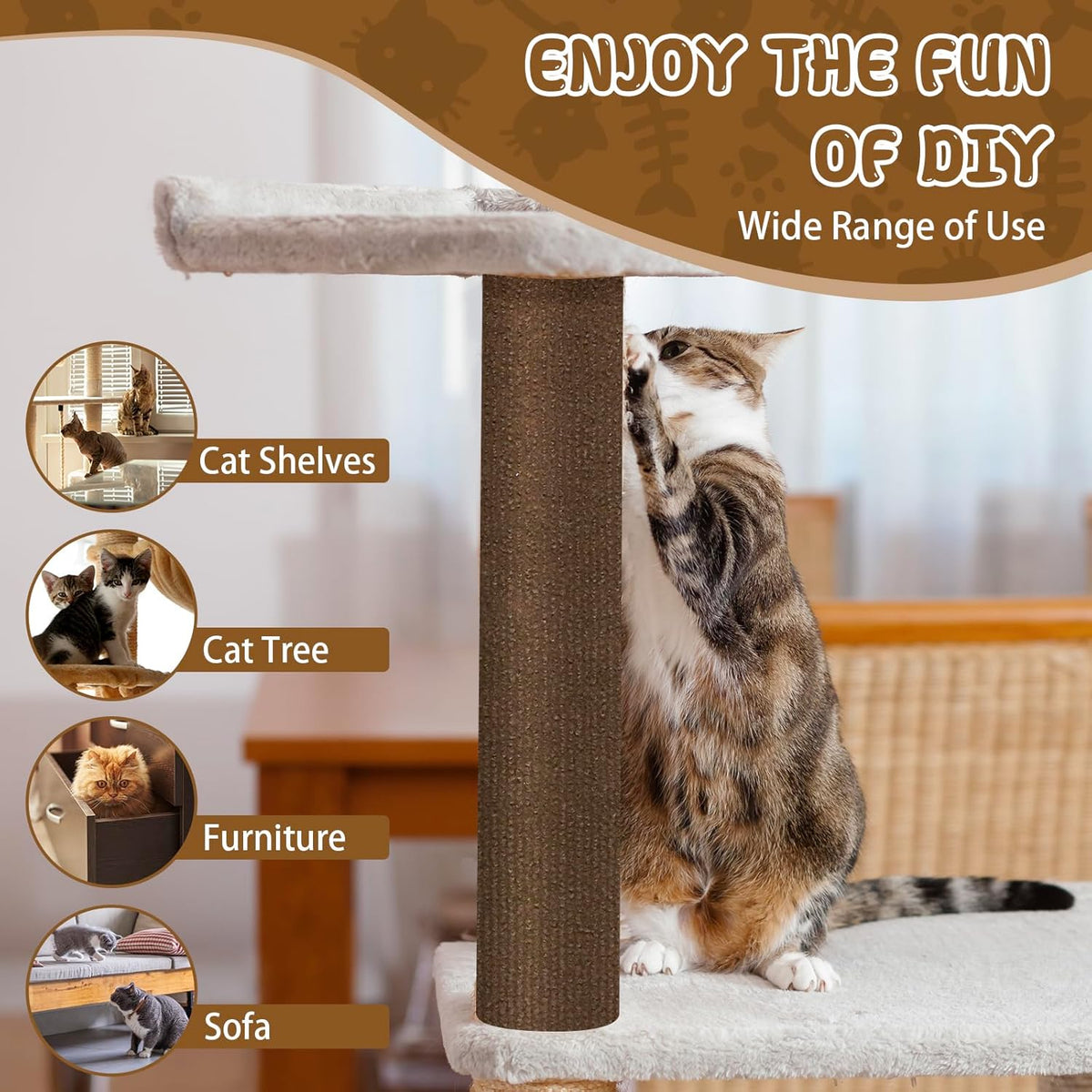 LSGCQ Cat Scratch Mat Self Adhesive Cat Scratch Furniture Protector
