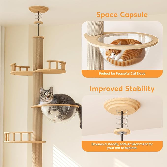 Floor to Ceiling Cat Tree Tower - Image 5