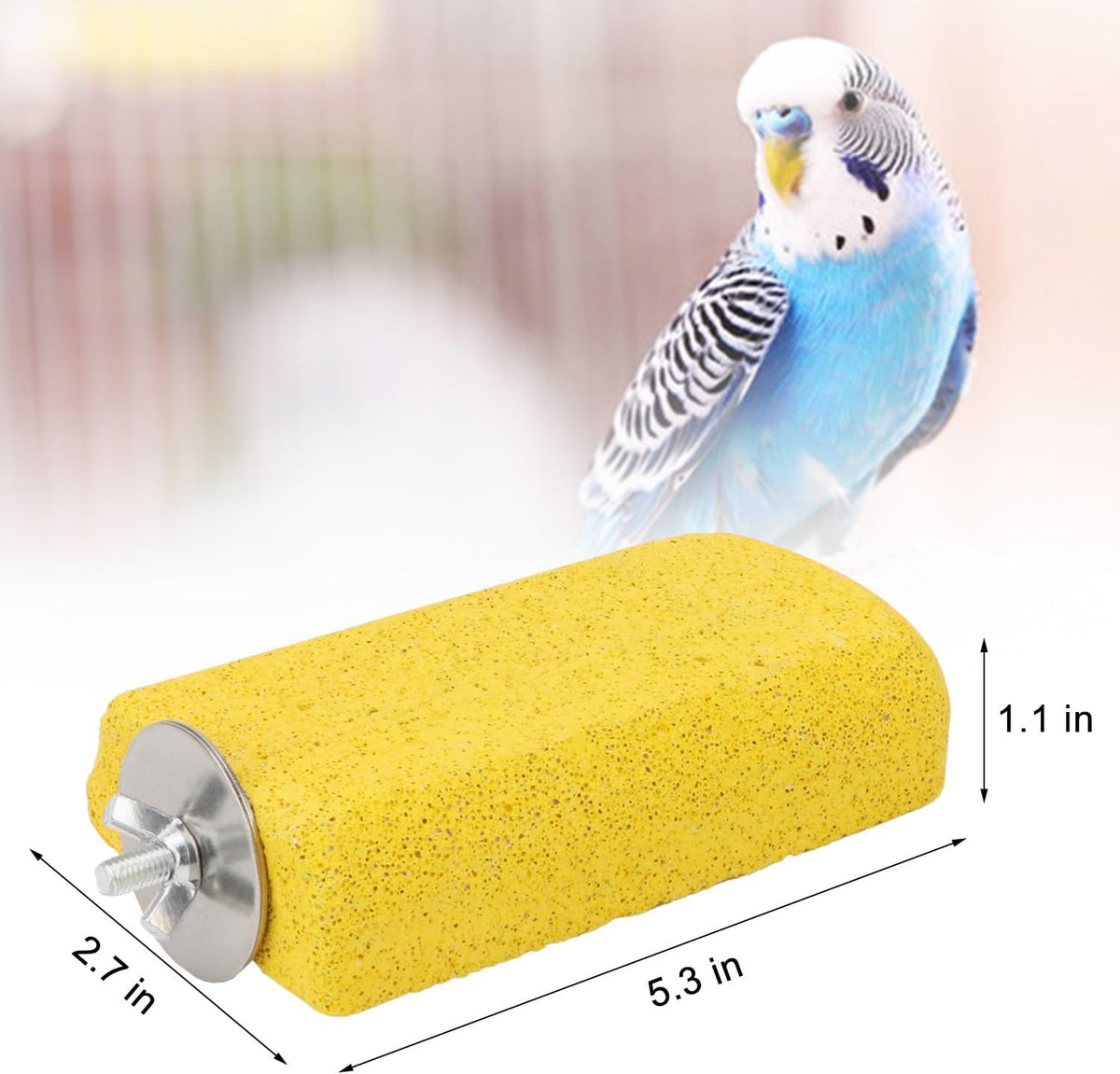 Hypeety Bird Beak Grinding Stone Cage Calcium Mineral Paw Grinding Block