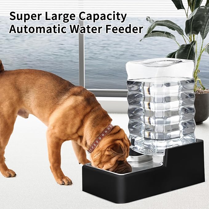 RIZZARI Stainless Steel Pet Water Feeder: 9L Large Gravity Leak-Proof Auto - Image 5