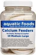 Calcium Feeder Medium-Large Shells. Extra Thick Shells for Shrimp, Snails, Crabs, Crayfish, Hermit Crabs and All Tropical Fish…10 Count Jar