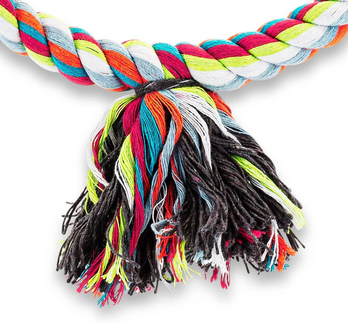 Medium Bird Rope Perch Circle Swing Toy Multicolor 8 Inch