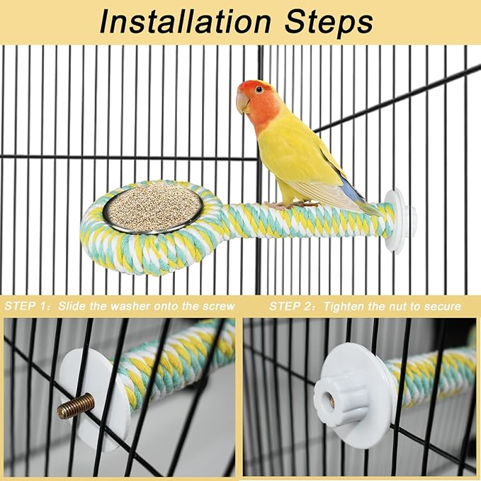 ASOCEA Bird Perch Feeding Cup, Bird Bowls - Image 5