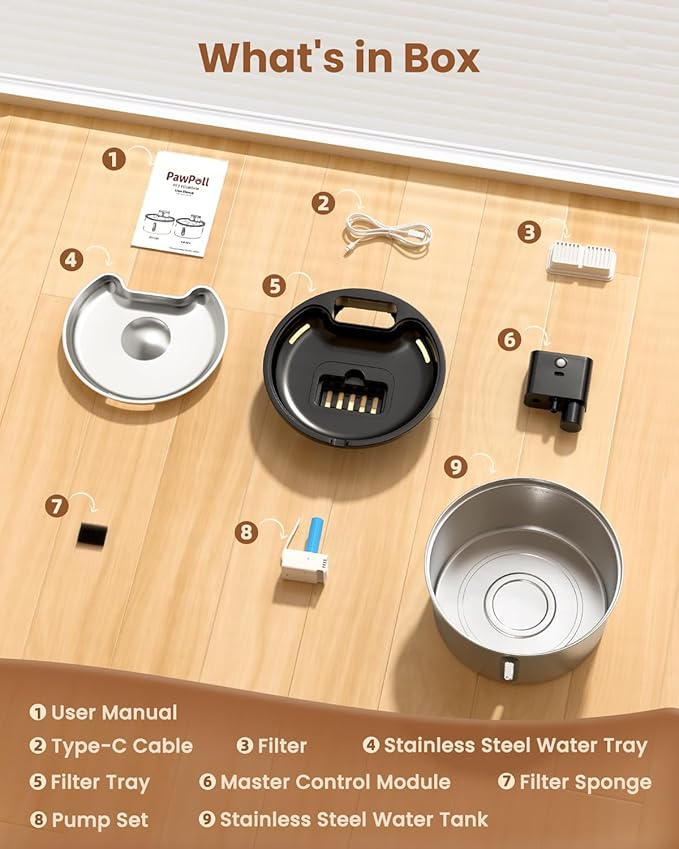 Wireless Cat Water Fountain Stainless Steel - Image 8